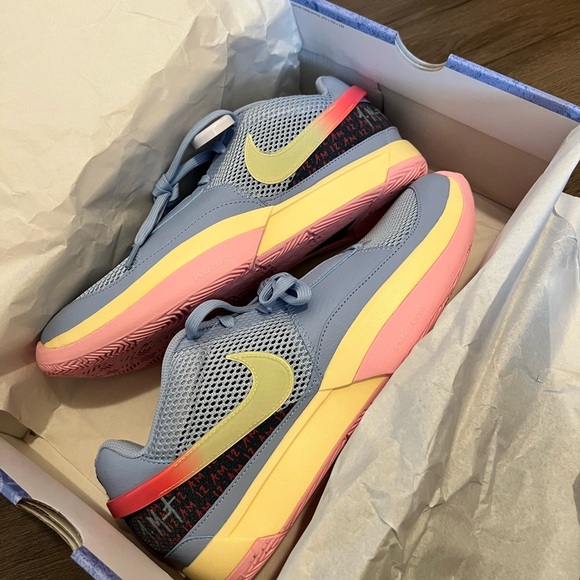 NEW Nike Ja Morant ‘Day One’ Sneaker | Men’s Size 12 | Cobalt Bliss/Citron Tint - Picture 1 of 16